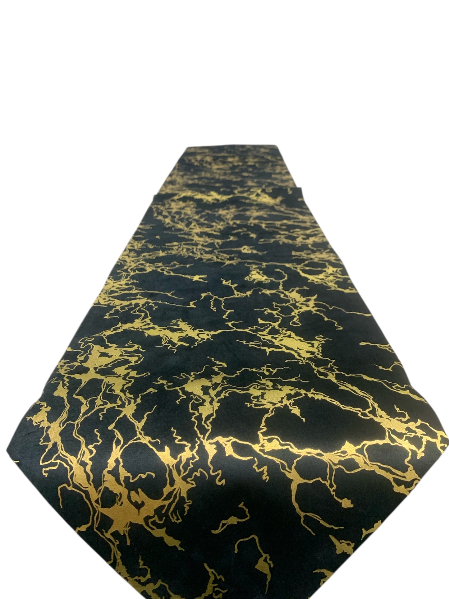 Luxury Black & Gold Marble Print Curtain/Matt