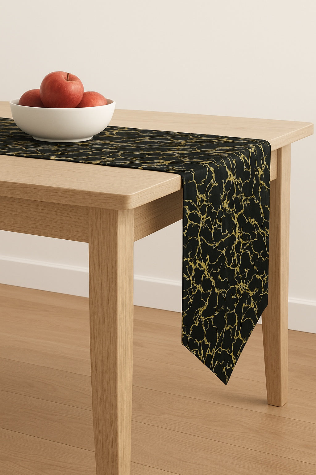 Luxury Black & Gold Marble Print Curtain/Matt